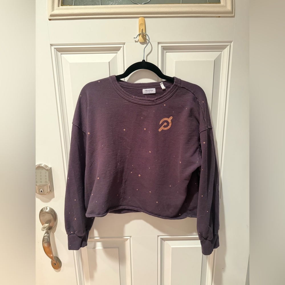 Peloton Dark Purple Cropped Sweatshirt